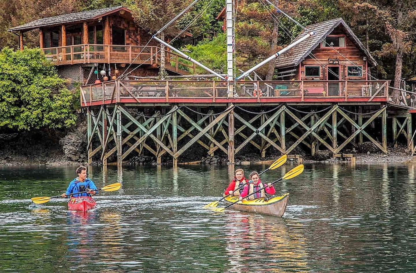 Relax while enjoying the rustic elegance at Kachemak Bay Wilderness Lodge