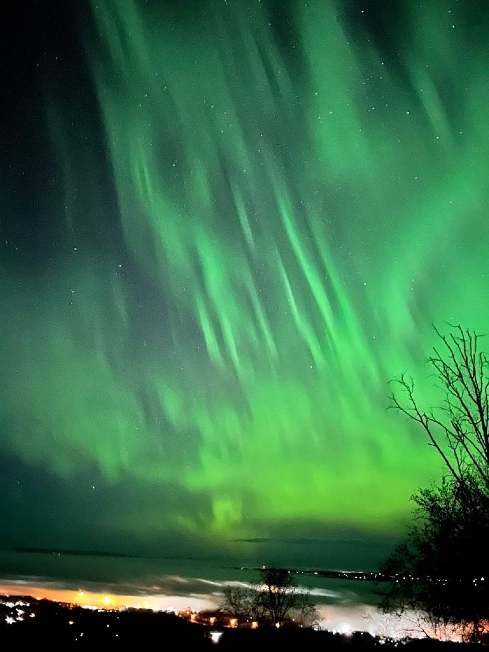 Views of the Aurora Borealis right off the back porch captured by Daniel Roach