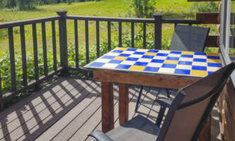 Mc Carthy Cabins Meadow Cabin View from Deck