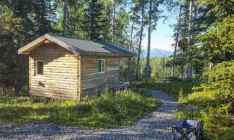Mc Carthy Cabins Swift Creek from Parking Space