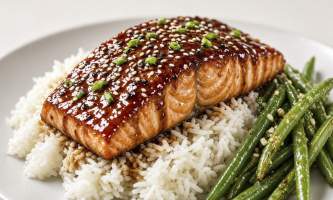 The Pilot Lodge Glazed Salmon Teriyaki Style
