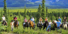 Rainy Pass Lodge Steve Perrins Horseback Alaska Rainy Pass Lodge Summer Vacation Trip Hanging Glacier Look Out Hill