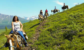 Rainy Pass Lodge Steve Perrins horseback alaska lodge summer vacation scenery