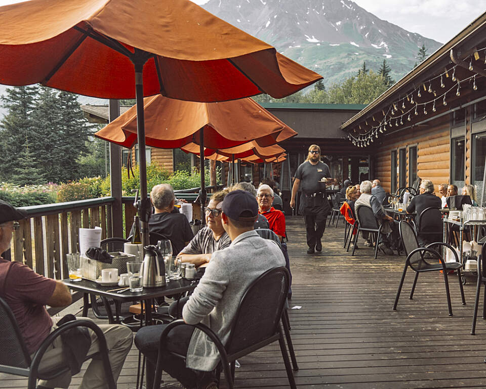 Savor Alaskan specialties and local brews with river views at Resurrection Roadhouse, located at Seward Windsong Lodge.