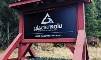 Glacier nalu campground resort New Nalu Sign