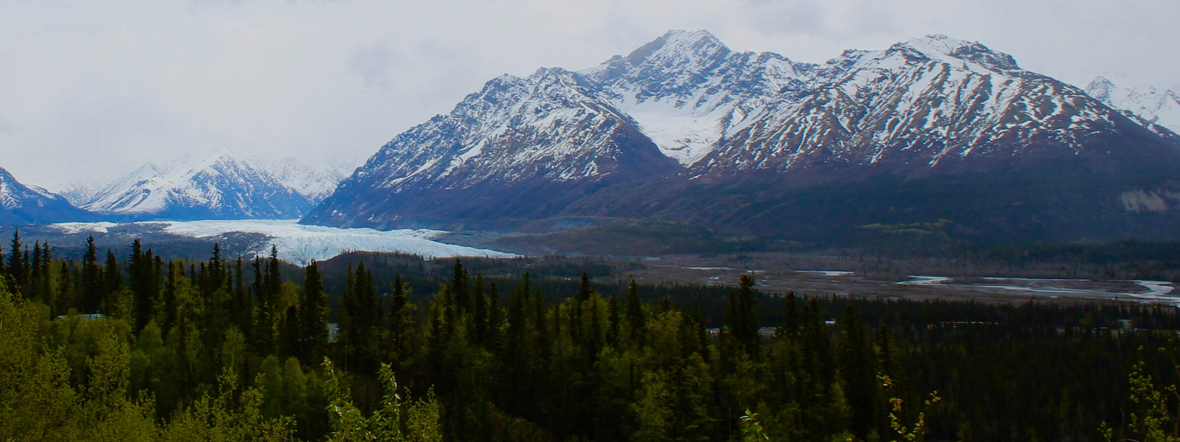 View of the Matanuska Glacier from the Glenn Highway