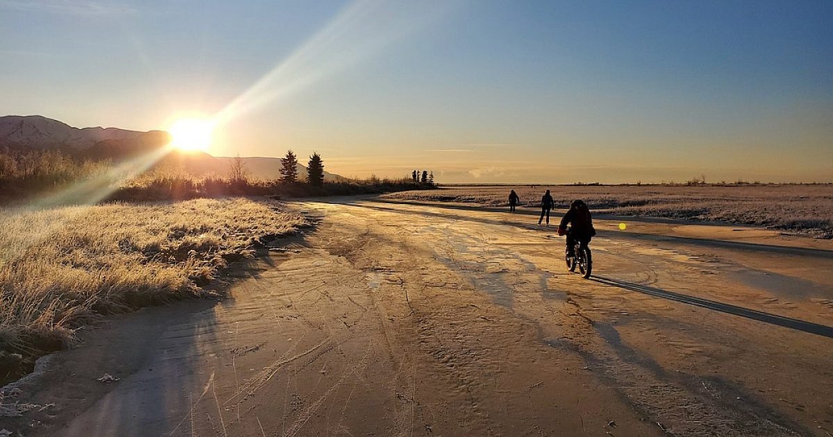 Ice Skating on Rabbit Slough & Wasilla Creek