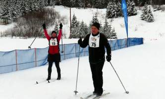 Jenny Neyman happy skiers alaska untitled
