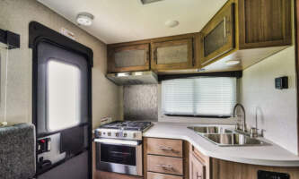 Go North RV Rental Go North Truck Camper kitchen Yvonne Friederich