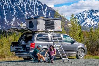 2021 Get Lost Vans Kitchen Tent Setup