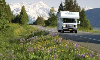 Great alaskan holidays motorhome rentals Scenic RV Driving Fireweed Jeff Schultz Alaska Stock com