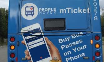 People moverm Ticket bus back