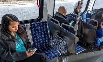 People moverriders on bus